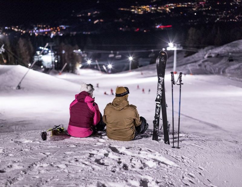 Sci notturno a Crans