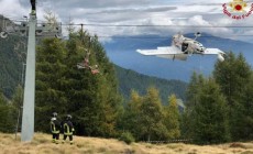 TEGLIO - Un aereo si impiglia nei cavi della seggiovia