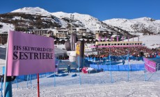 SESTRIERE - Prima neve sulla pista Kandahar di Coppa del mondo