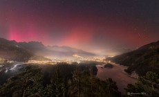 L'aurora boreale sulle Dolomiti fotografata da Alessandra Masi