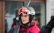 LIVIGNO - Federica Pellegrini e la prima lezione di sci