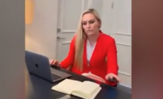 Lindsey Vonn e la conference in mutande... video