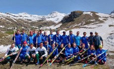 GRESSONEY - Fondisti in allenamento sulla neve al Gabiet