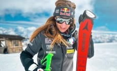 Sofia Goggia torna sugli sci al Passo dello Stelvio